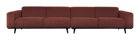 BePureHome Bank 'Statement' 4-zits XL, Bouclé, kleur Chestnut