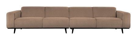 BePureHome Bank 'Statement' 4-zits XL, Bouclé, kleur Nougat