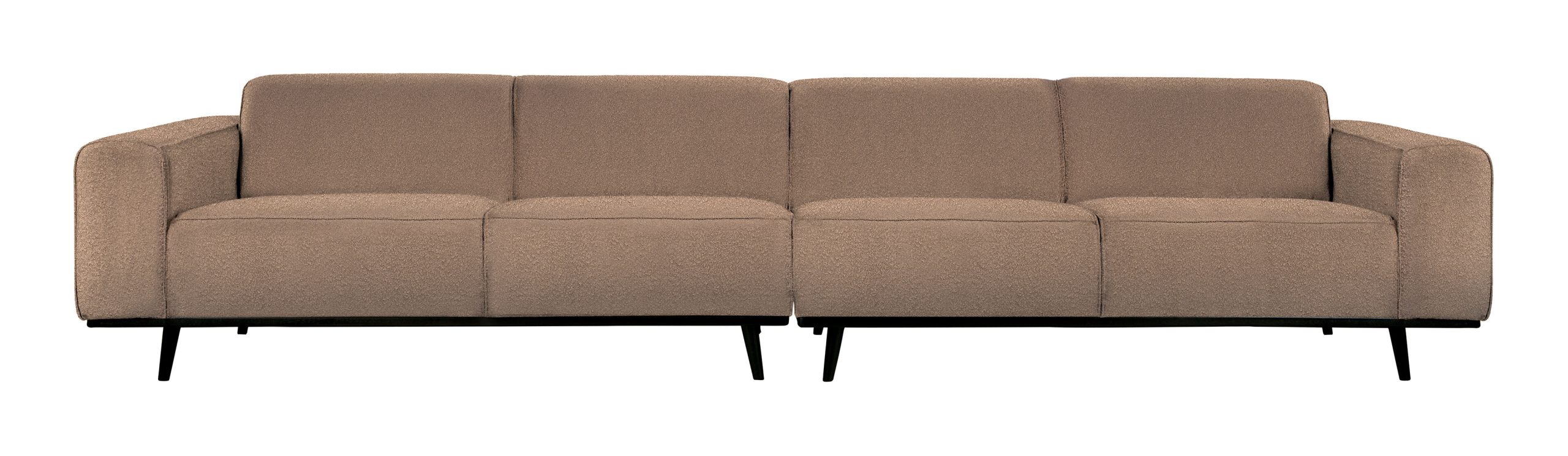 BePureHome Bank 'Statement' 4-zits XL, Bouclé, kleur Nougat