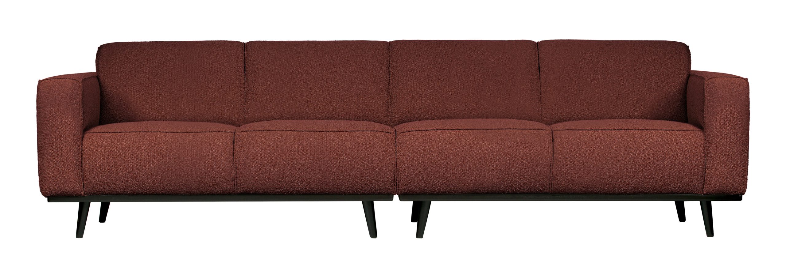 BePureHome Bank 'Statement' 4-zits, Bouclé, kleur Chestnut