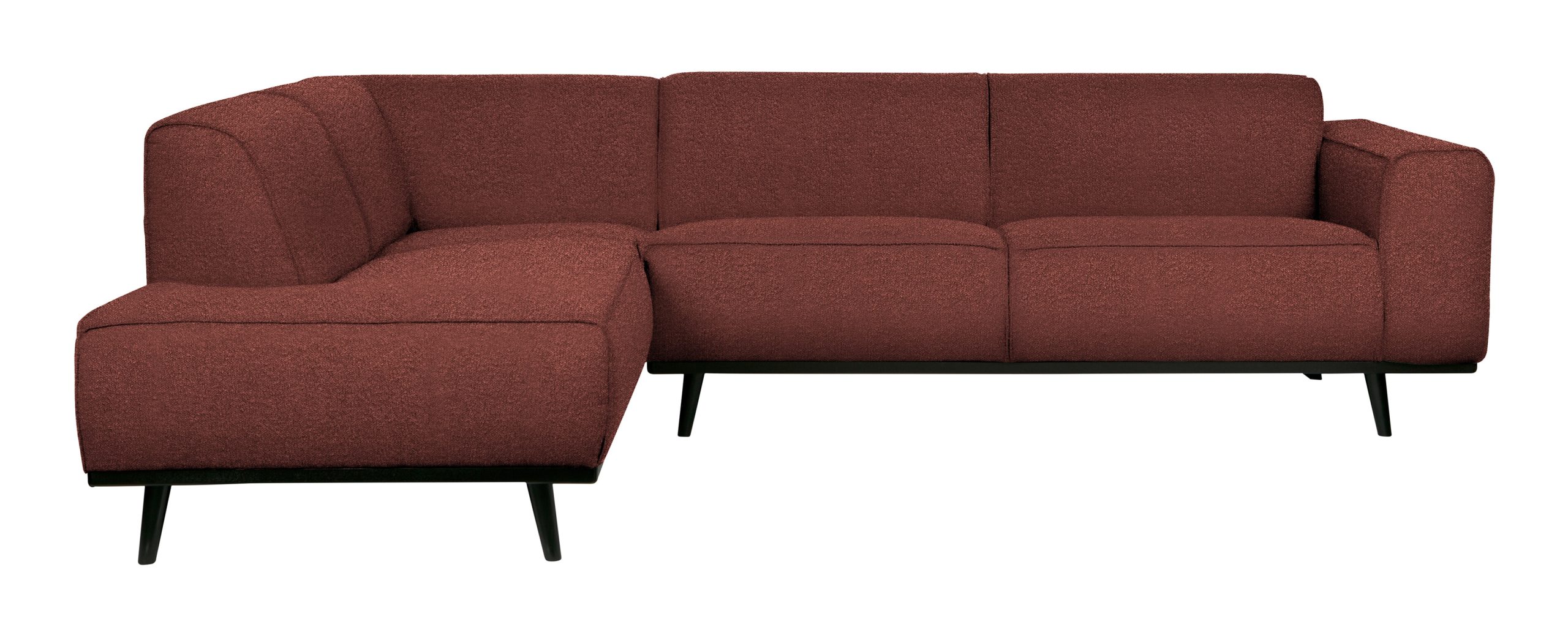 BePureHome Hoekbank 'Statement' Links, Bouclé, kleur Chestnut