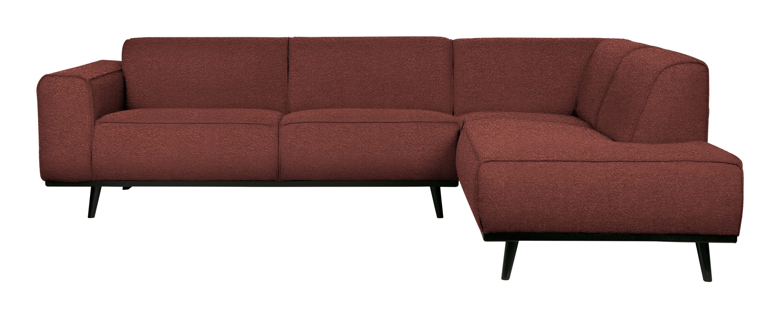 BePureHome Hoekbank 'Statement' Rechts, Bouclé, kleur Chestnut