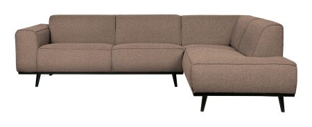 BePureHome Hoekbank 'Statement' Rechts, Bouclé, kleur Nougat