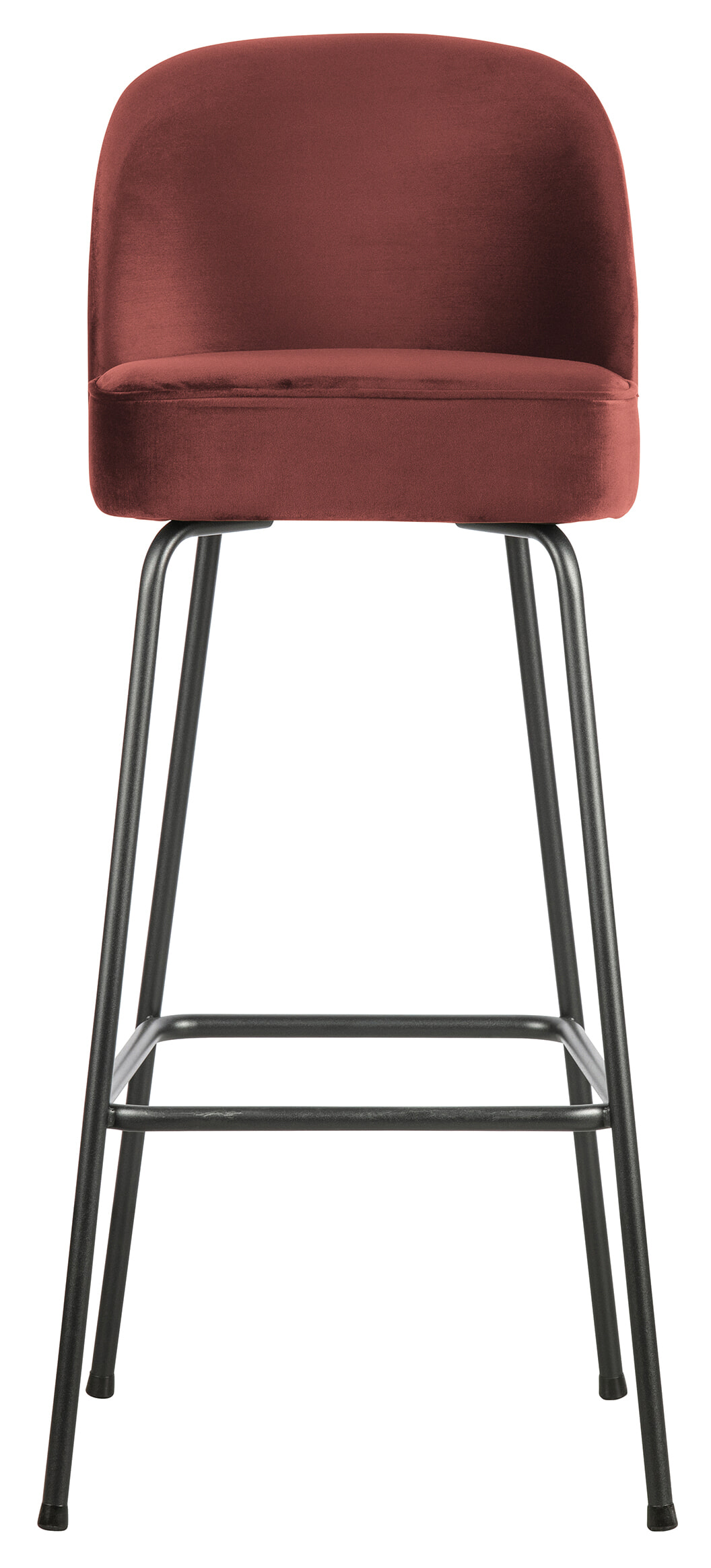 BePureHome Barkruk 'Vogue' (zithoogte 80cm) Velvet, kleur Chestnut