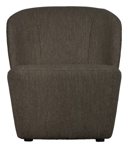 vtwonen Fauteuil 'Lofty' Bouclé, kleur Bruin