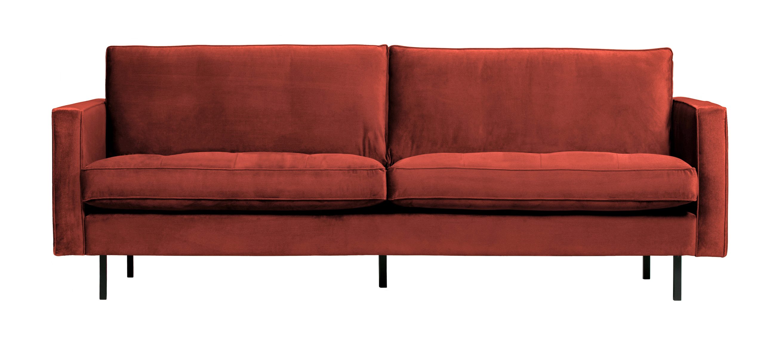 BePureHome Bank 'Rodeo' Classic 2,5-zits, Velvet, kleur Chestnut