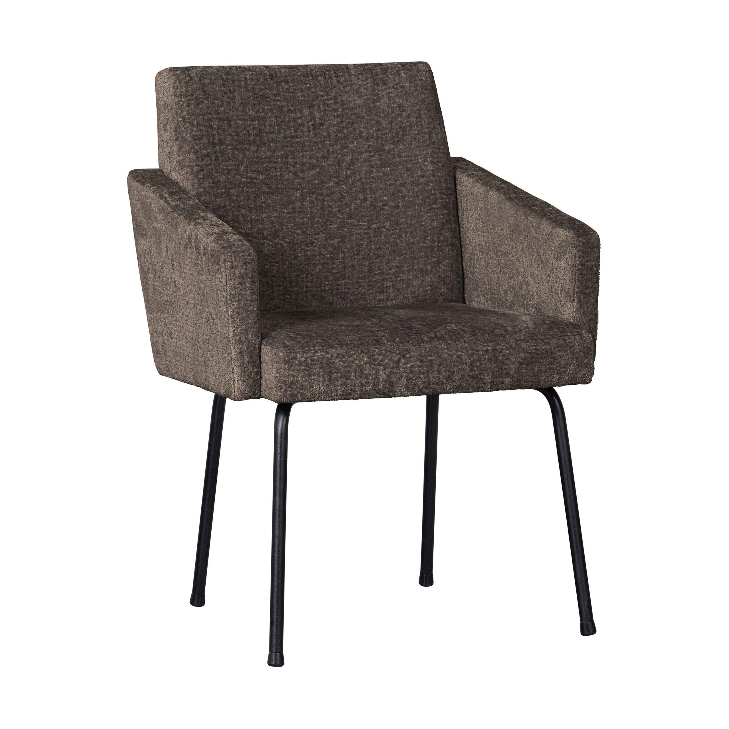 BePureHome Mount armstoel geweven grijs/bruin