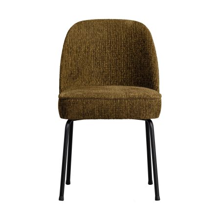 BePureHome Vogue eetkamerstoel structure velvet brass