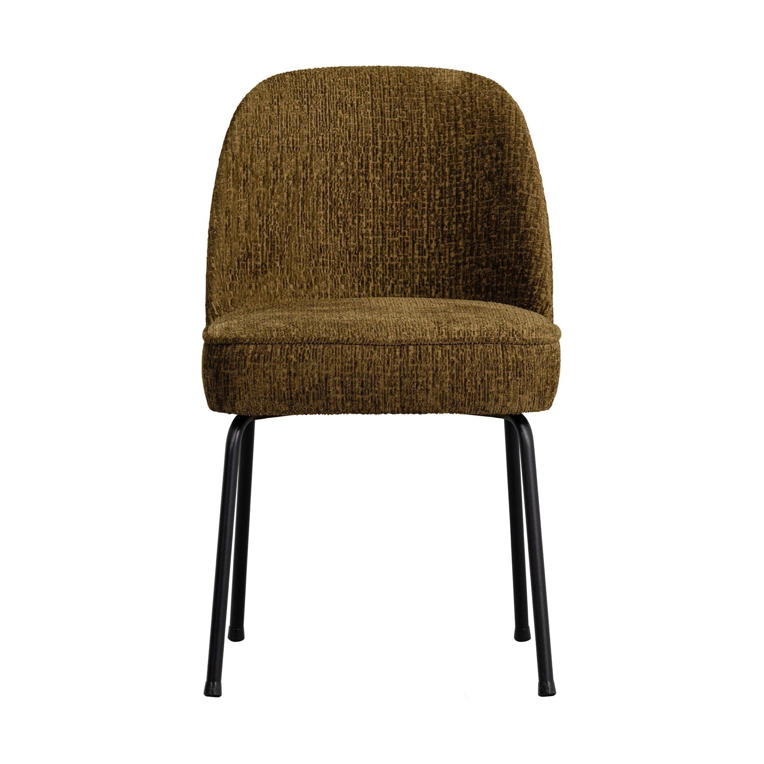 BePureHome Vogue eetkamerstoel structure velvet brass