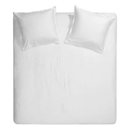 Cinderella Uni Katoensatijn Dekbedovertrek 260 x 200|220 cm - Wit