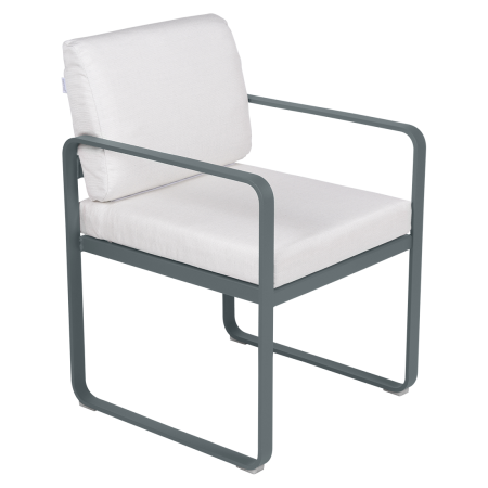 Fermob Bellevie dining armchair tuinstoel Storm grey - Off-White