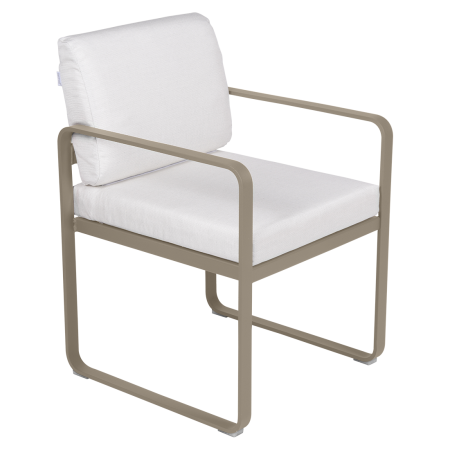Fermob Bellevie dining armchair tuinstoel Nutmeg - Off-White