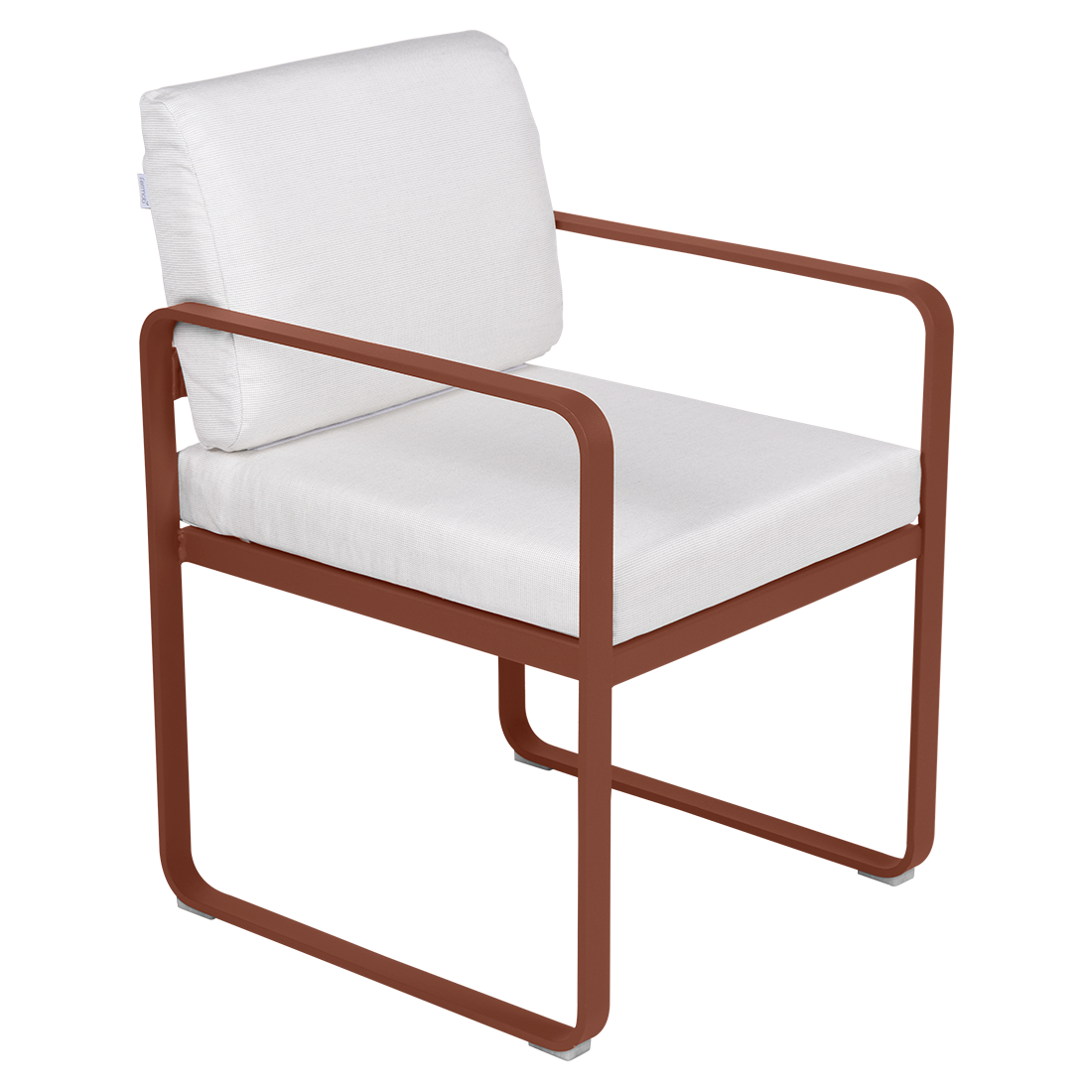 Fermob Bellevie dining armchair tuinstoel Red ochre - Off-White
