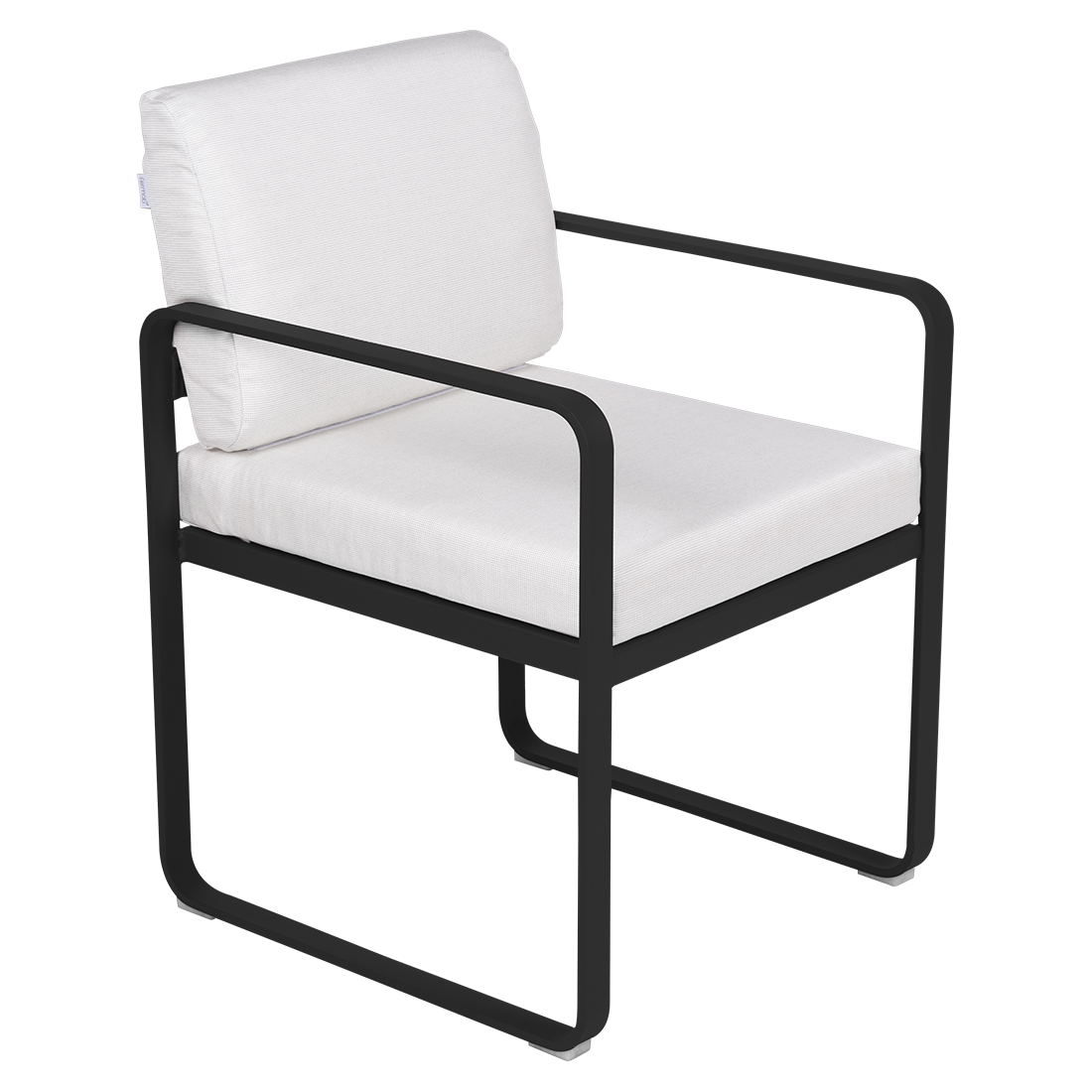 Fermob Bellevie dining armchair tuinstoel Liquorice - Off-White