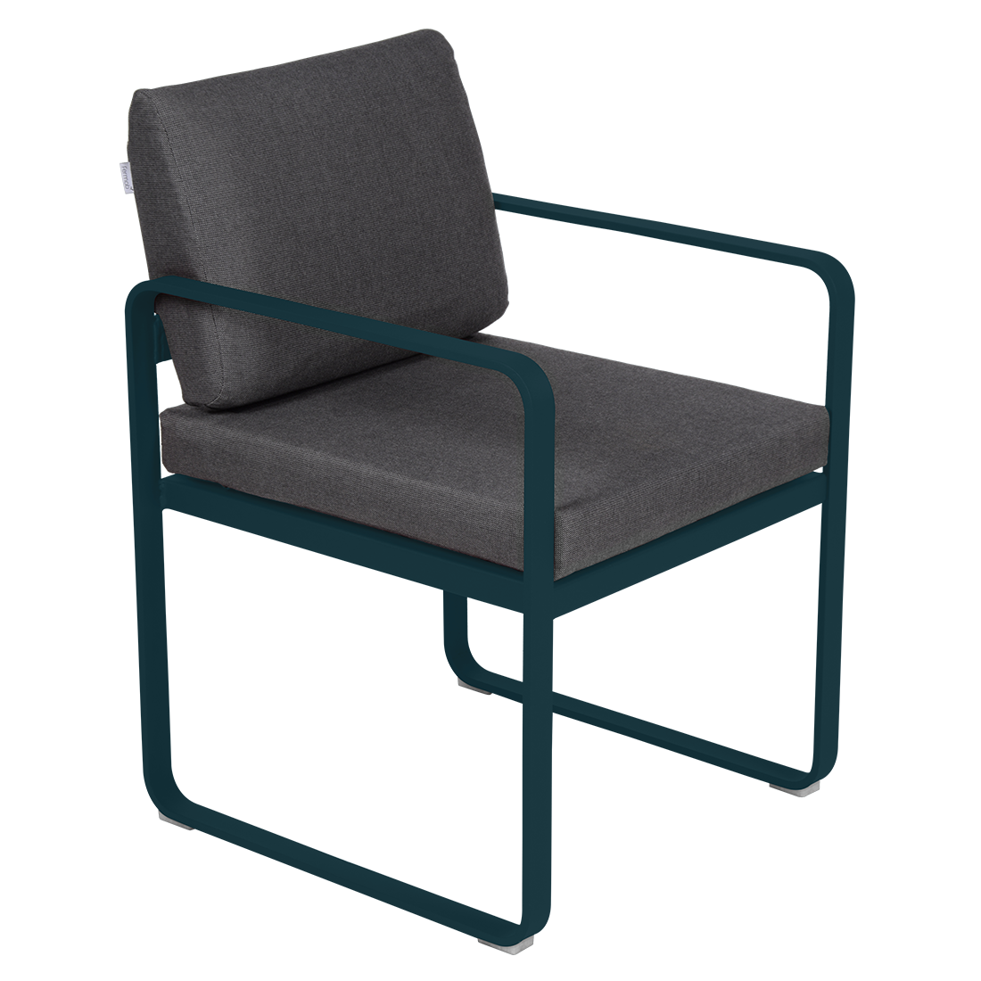 Fermob Bellevie dining armchair tuinstoel Acapulco blue - Graphite