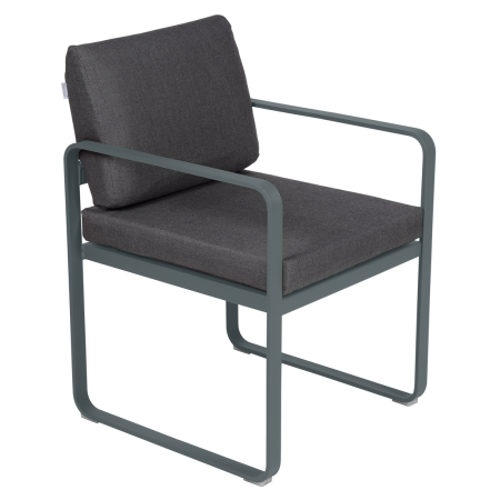 Fermob Bellevie dining armchair tuinstoel Storm grey - Graphite