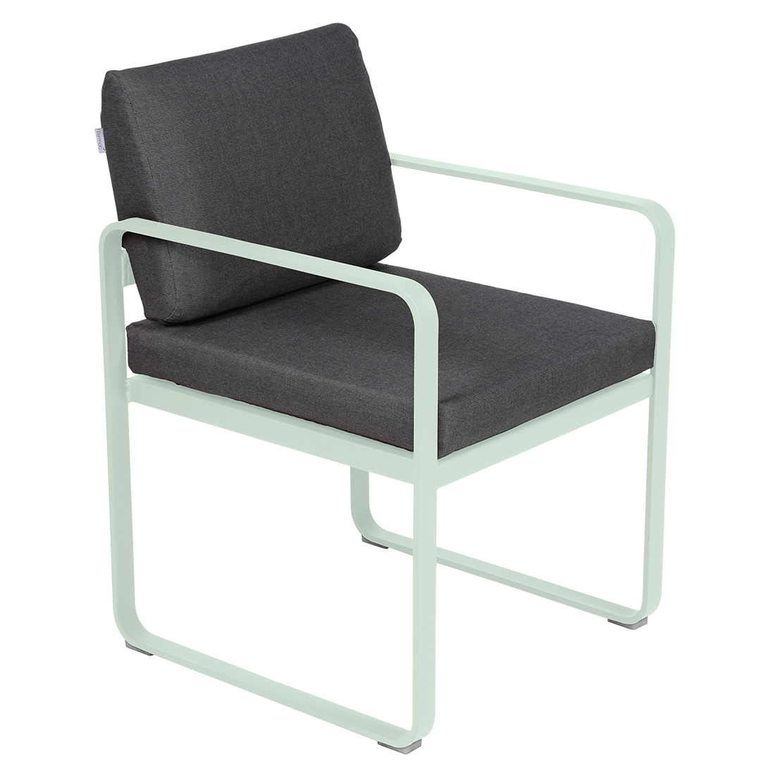 Fermob Bellevie dining armchair tuinstoel Ice mint - Graphite