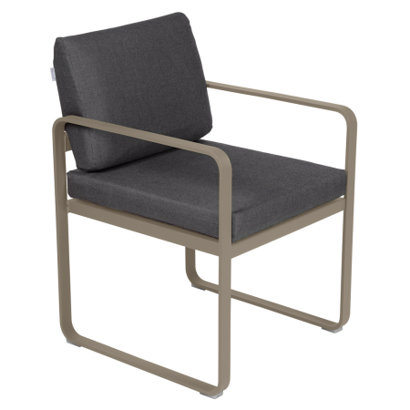 Fermob Bellevie dining armchair tuinstoel Gingerbread - Graphite