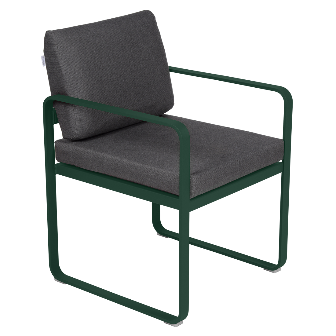 Fermob Bellevie dining armchair tuinstoel Cedar green - Graphite
