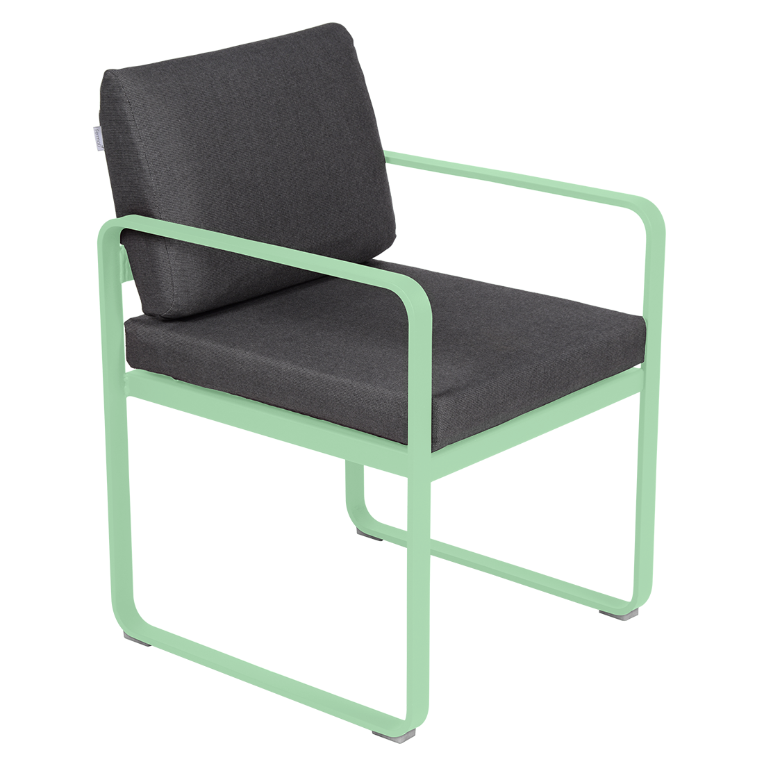Fermob Bellevie dining armchair tuinstoel Opaline green - Graphite