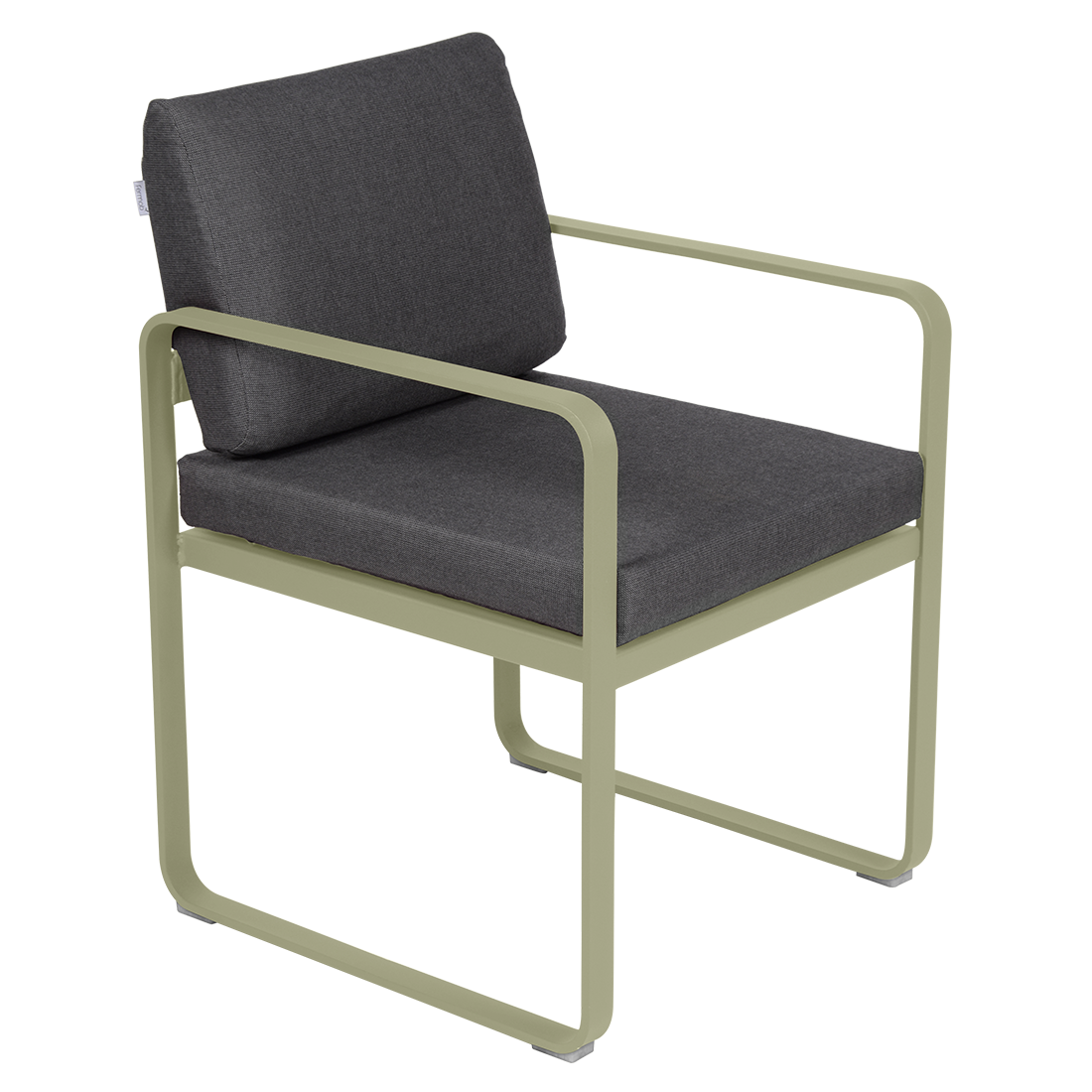 Fermob Bellevie dining armchair tuinstoel Willow green - Graphite