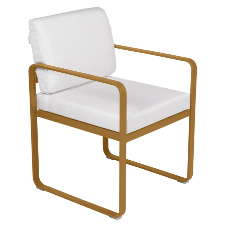 Fermob Bellevie dining armchair tuinstoel Gingerbread - Off-White