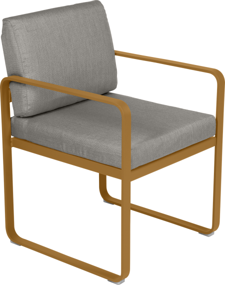 Fermob Bellevie dining armchair tuinstoel Gingerbread - Grey taupe