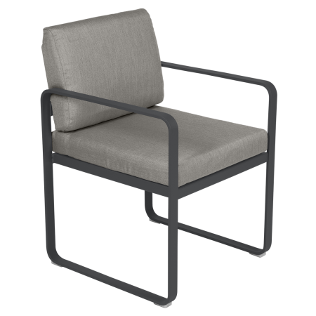 Fermob Bellevie dining armchair tuinstoel Anthracite - Grey taupe