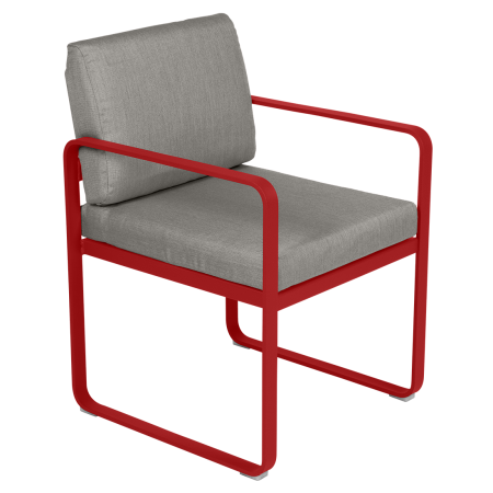 Fermob Bellevie dining armchair tuinstoel Poppy - Grey taupe