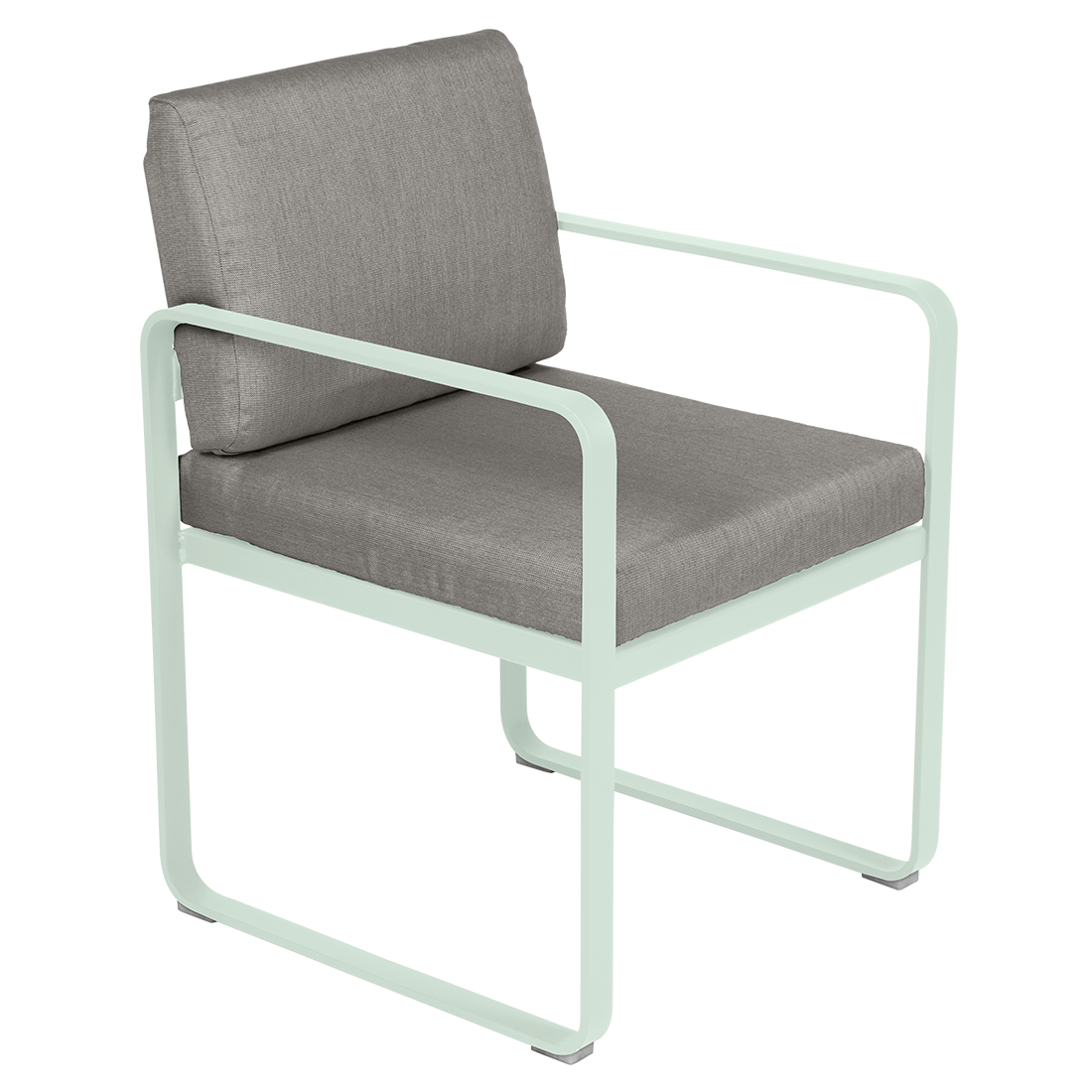 Fermob Bellevie dining armchair tuinstoel Ice mint - Grey taupe