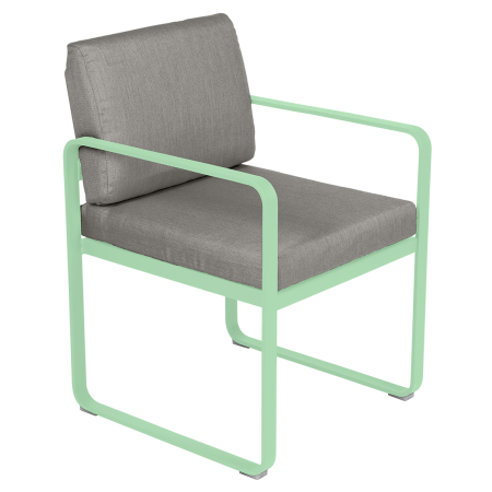 Fermob Bellevie dining armchair tuinstoel Opaline green - Grey taupe