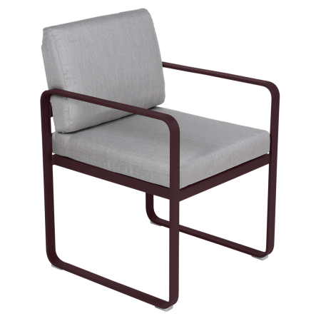 Fermob Bellevie dining armchair tuinstoel Black cherry - Flannel
