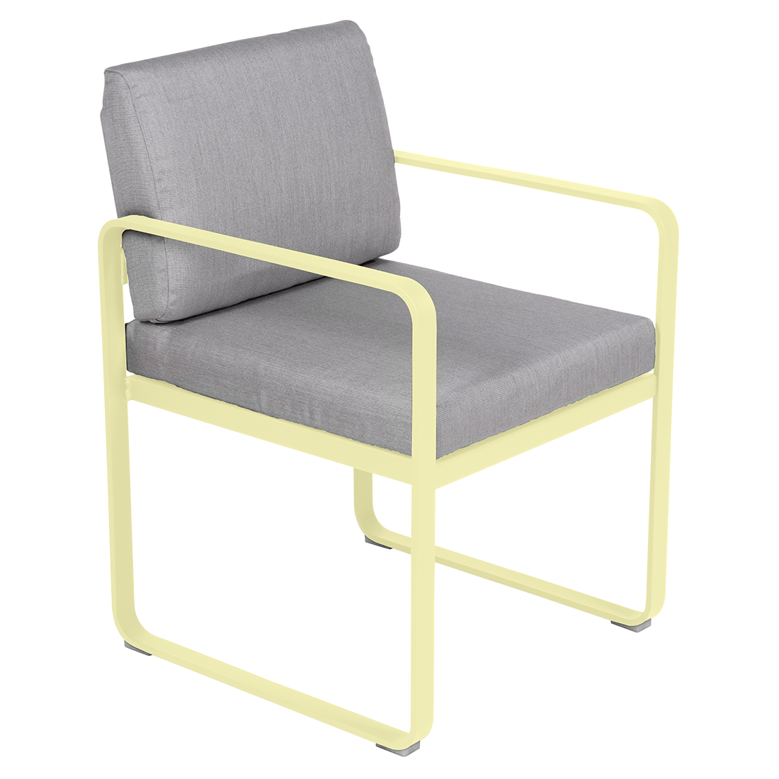 Fermob Bellevie dining armchair tuinstoel Frosted lemon - Flannel