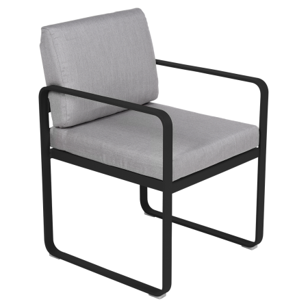 Fermob Bellevie dining armchair tuinstoel Liquorice - Flannel