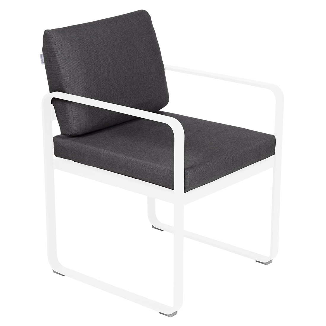 Fermob Bellevie dining armchair tuinstoel Cotton white - Graphite