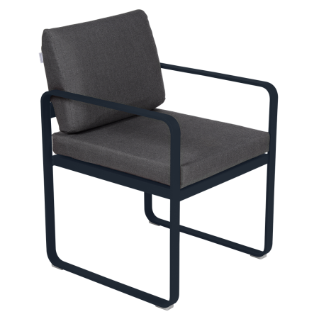 Fermob Bellevie dining armchair tuinstoel Deep blue - Graphite
