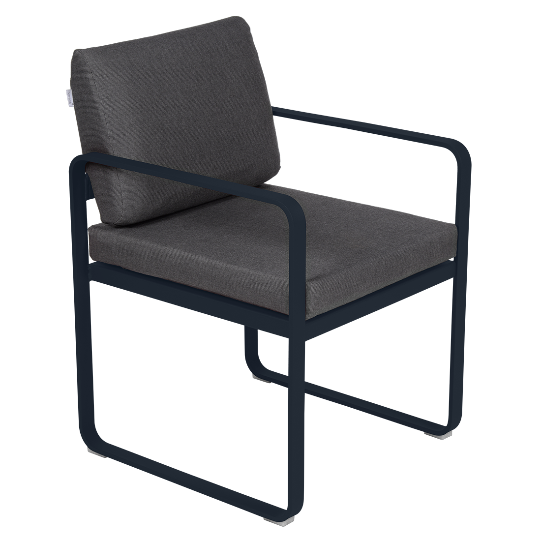 Fermob Bellevie dining armchair tuinstoel Deep blue - Graphite