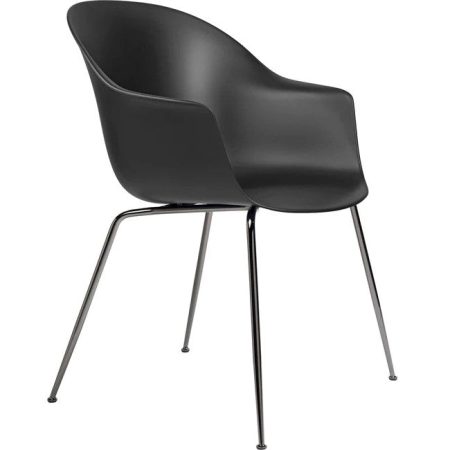 Gubi Bat eetkamerstoel zwart chroom Black