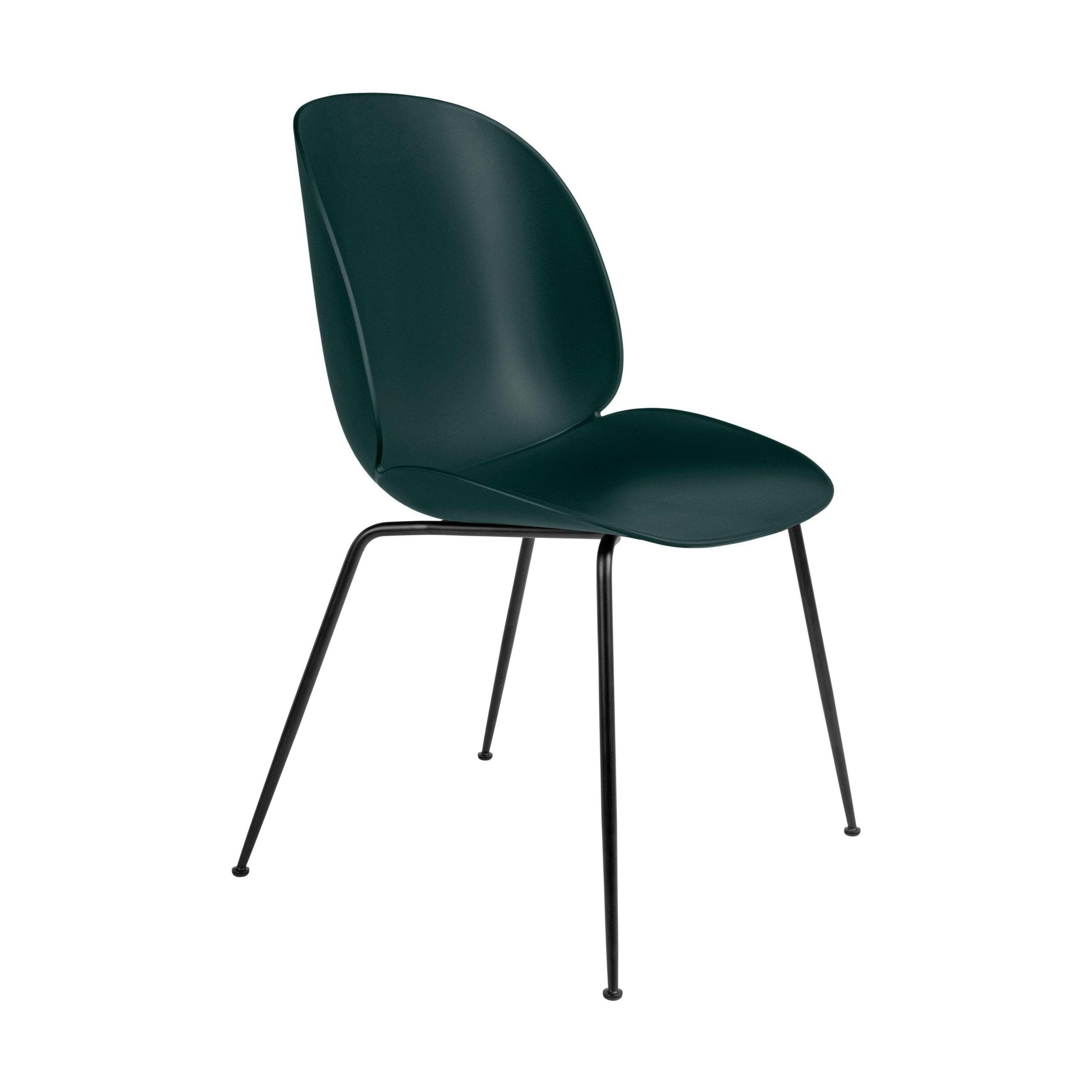 Gubi Beetle eetkamerstoel zwart staal Dark Green