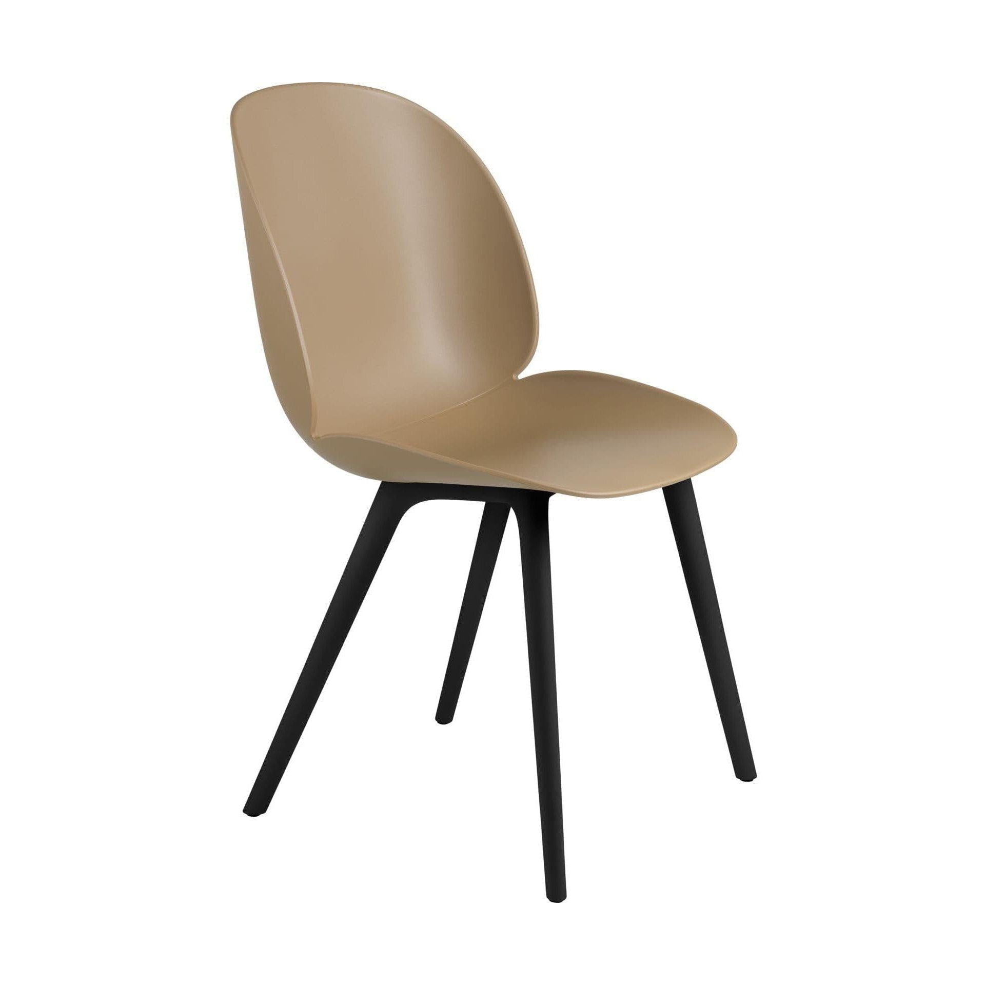 Gubi Beetle eetkamerstoel kunststof Pebble Brown / Black