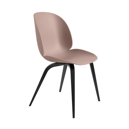 Gubi Beetle eetkamerstoel zwart beuken Sweet Pink