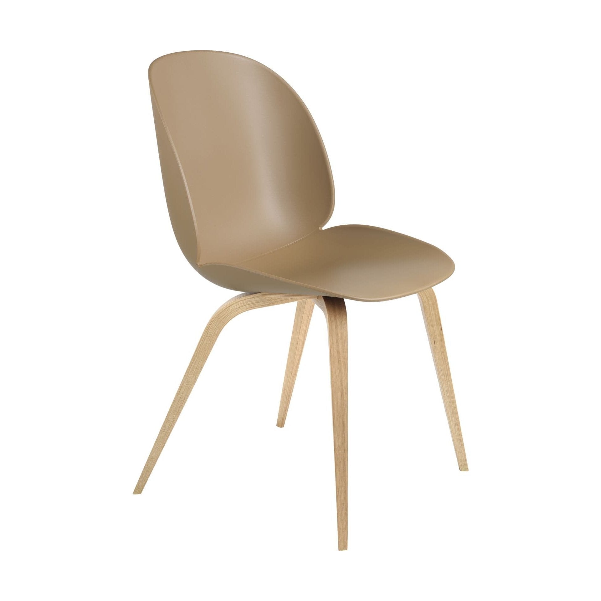 Gubi Beetle eetkamerstoel naturel eiken Pebble Brown