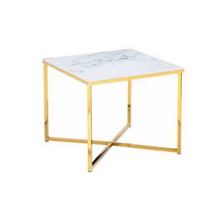 Bijzettafel Zaar Wit-Goud