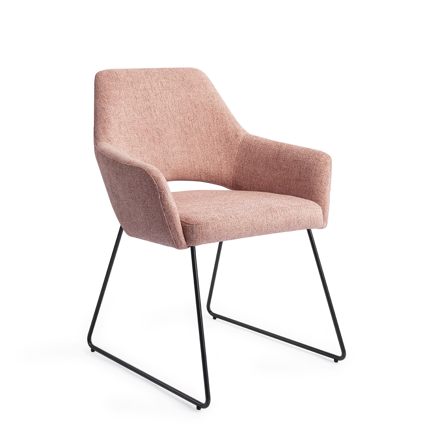 Jesper Home Eetkamerstoel 'Yanai' Slide Black, kleur Pink Punch