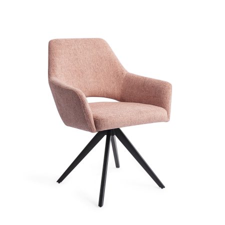 Jesper Home Eetkamerstoel 'Yanai' Turn Black, kleur Pink Punch