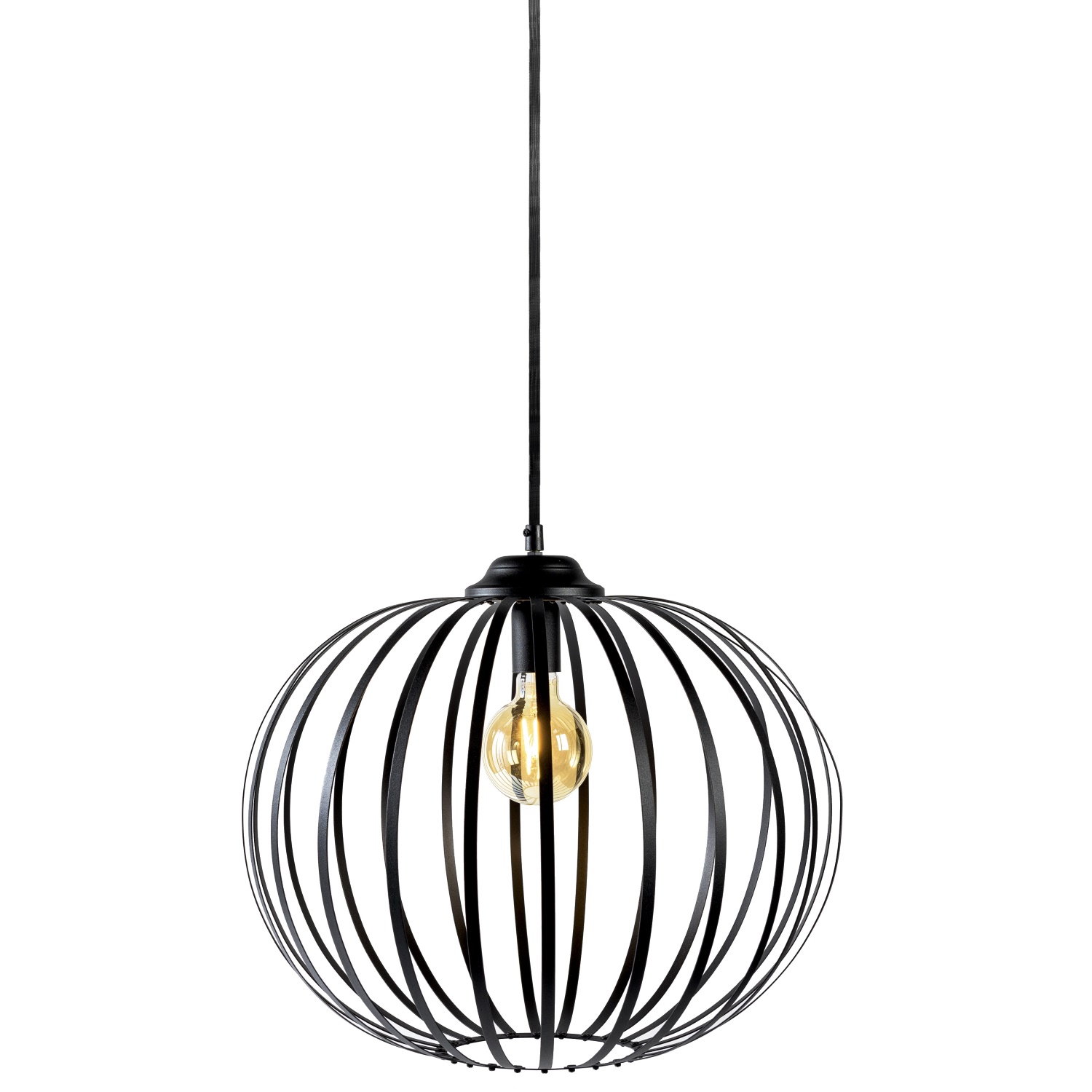 Hugo appel zwart 60cm hanglamp