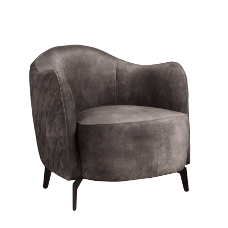 Tower Living Fauteuil 'Bondo', kleur donker grijs