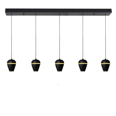 Hanglamp Singapore zwart 5 lichts