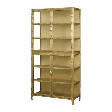 RENEW Vitrinekast 'Minoru' kleur Antique Brass