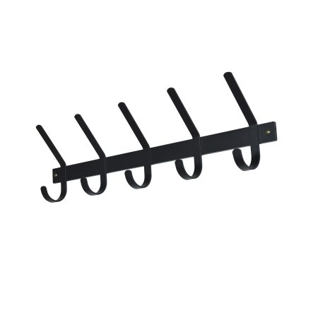 Kapstok Gilbert Zwart 5-haaks